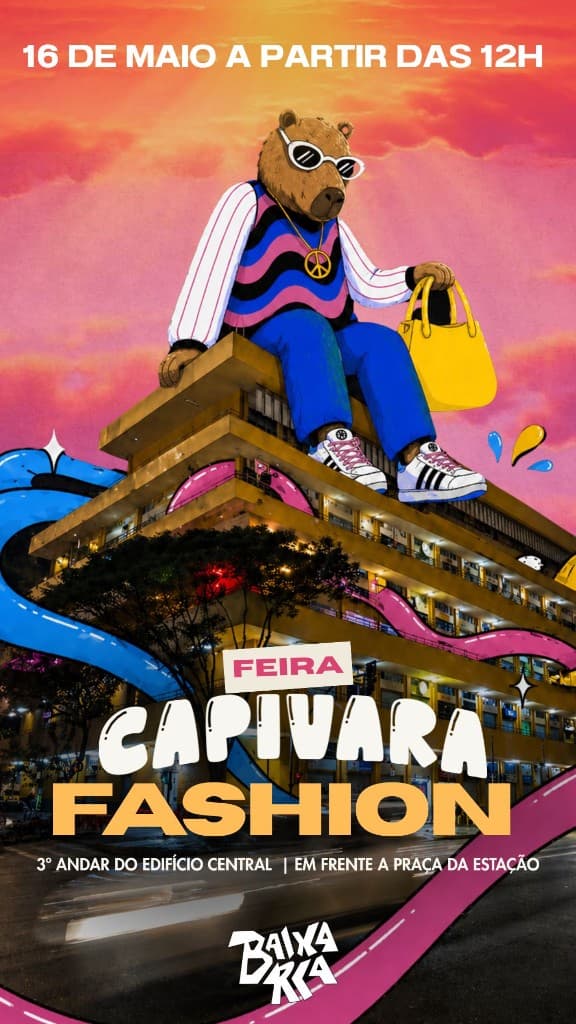 Arte oficial da edição da Capivara Fashion